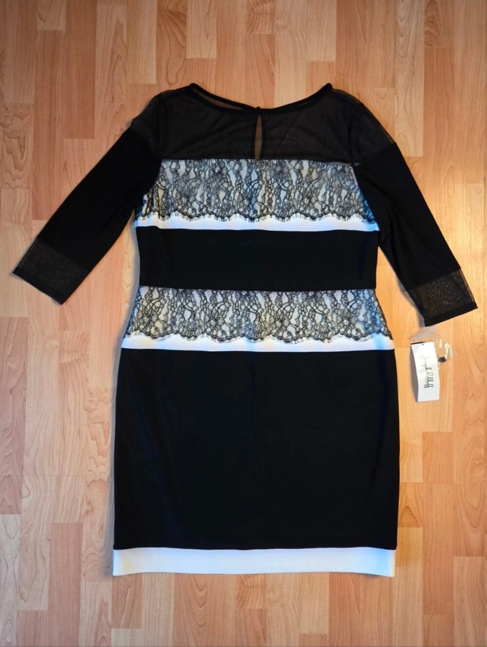 Joseph Ribkoff lace detail sheath dress